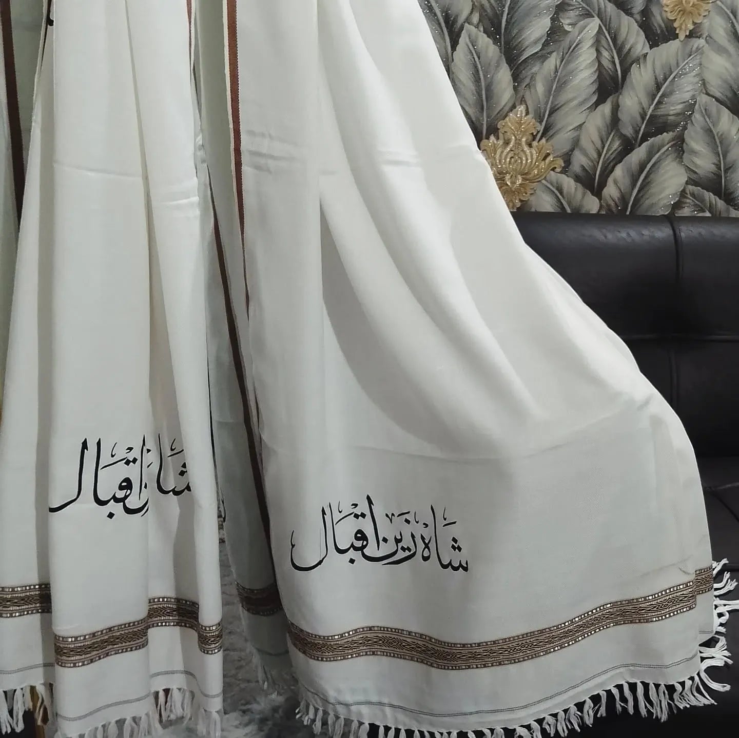Custom Name Winter Black Shawls
